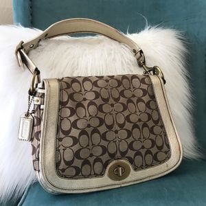 Coach Signature Legacy Shoulder Bag GOLD